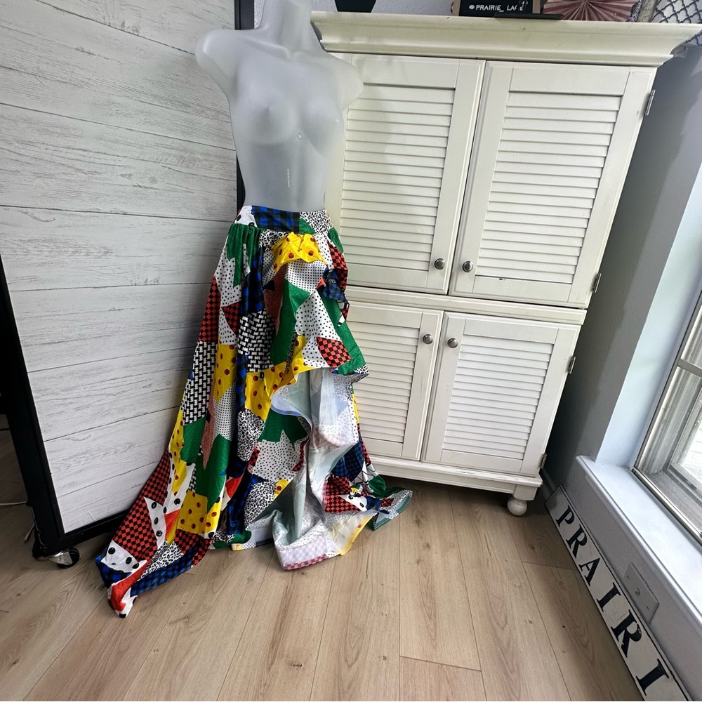 Colorful Patchwork Maxi Skirt - Picture 2 of 7